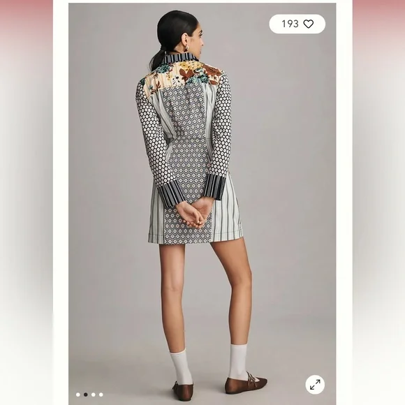Anthropologie Multicolor Patterned Mini Dress - Picture 2 of 14